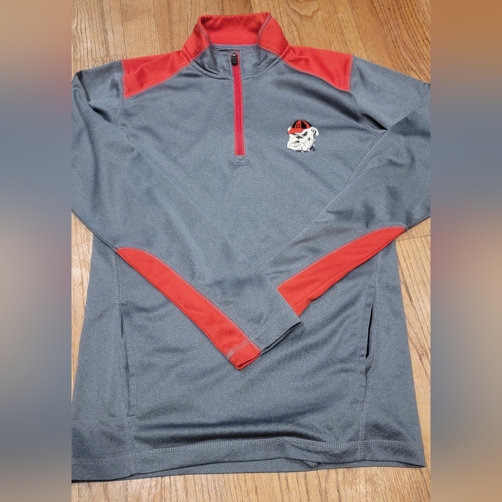 Men's UGA Georgia Bulldog Half zip Champion Dryfit Long sleeved Shirt